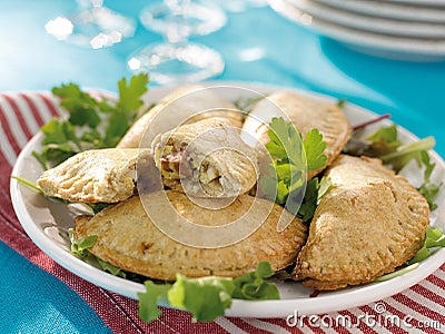 Pasty with beef Stock Photo