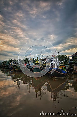 Pasuruan Harbour Stock Photo