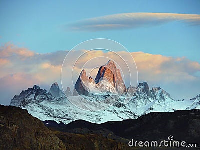 Patagonia, Fitz Roy Sunrise, Argentina, South America Stock Photo