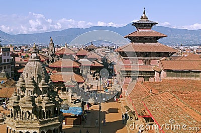 Patan Durbar Square in Nepal Stock Photo