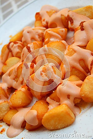 Patatas bravas Stock Photo