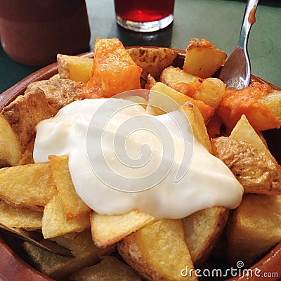 Patatas bravas Stock Photo