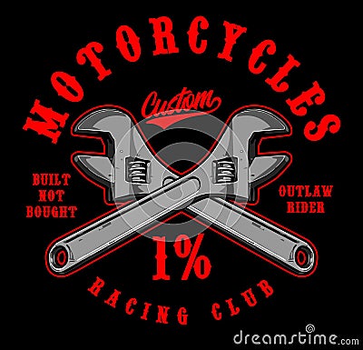 patch biker design Vector Illustration