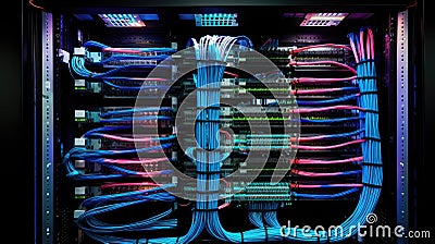 patch cabling solutions Cartoon Illustration