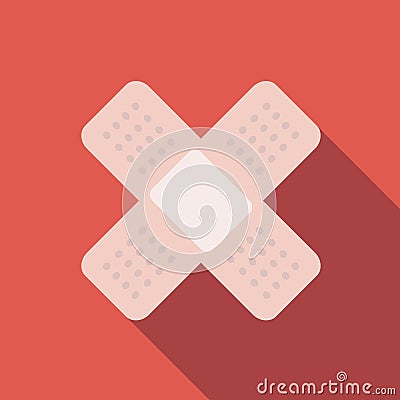 Patch flat icon Stock Photo