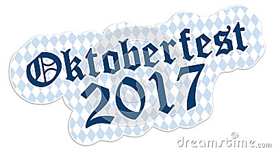 Patch with text Oktoberfest 2017 Vector Illustration