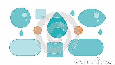 Patch Variants Different sizes and shapes of hydrogel patches shown together indicating variety in application areas e.g Vector Illustration