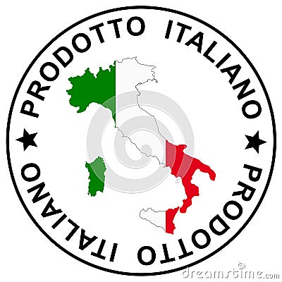 Patch " Prodotto Italiano Vector Illustration