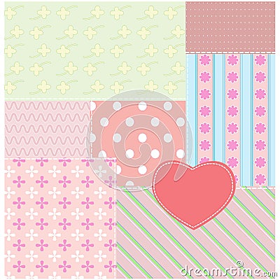 Patchwork backgrounds Cartoon Illustration