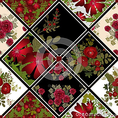 Patchwork colorful seamless pattern Stock Photo