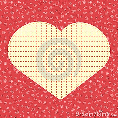 Patchwork heart frame Stock Photo