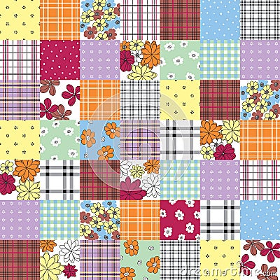 Patchwork seamless pattern Stock Photo