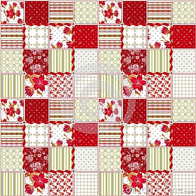 Patchwork seamless pattern texture background Stock Photo