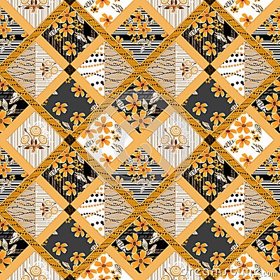 Patchwork seamless pattern texture background Stock Photo