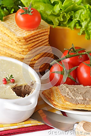 Pate for a breakfast. Stock Photo