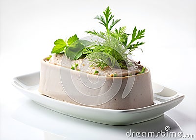 Pate with herbs Stock Photo