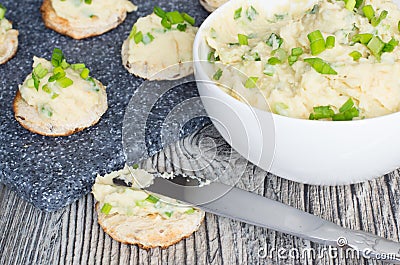 Pate from white beans Stock Photo