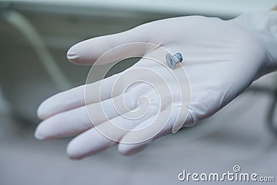 Patent ductus arteriosus disease PDA device closure Stock Photo