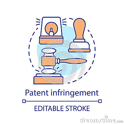 Patent infringement concept icon Vector Illustration