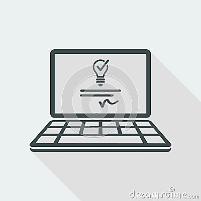 Patented idea - Vector icon for computer website or application Vector Illustration