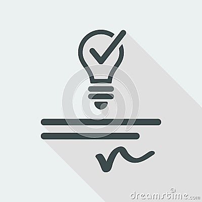 Patented idea - Vector web icon Vector Illustration