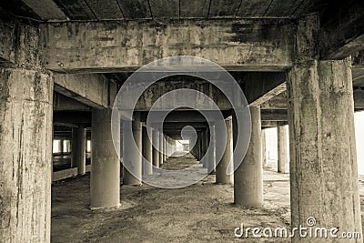 Path of columns Stock Photo