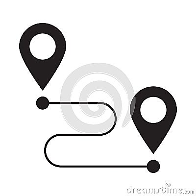 Path icon. Way, road, route, track symbol. We`ve moved. Moving office sign. vector illustration Vector Illustration
