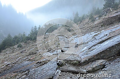 Path in mountains Stock Photo