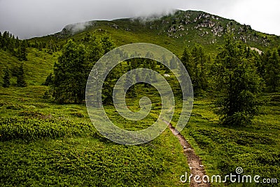 Path between the peaks of the Lagorai nine Stock Photo