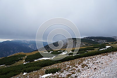 Path in a Puchberg hills, Austria Stock Photo