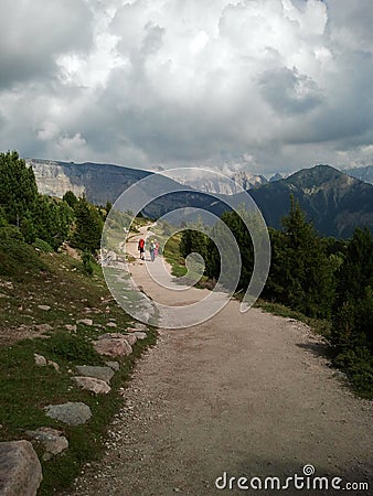 Path in Resciesa mountain Stock Photo