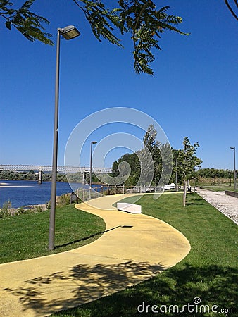 Path River Side Stock Photo