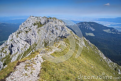 Path on summer mountain crest Stock Photo