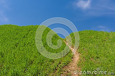 Path to blue heaven Stock Photo