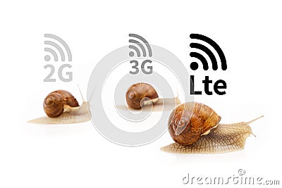 Path to 5G cellular networks, mobile network technology concept. Internet High speed mobile broadband. Wireless cellular Signaling Stock Photo