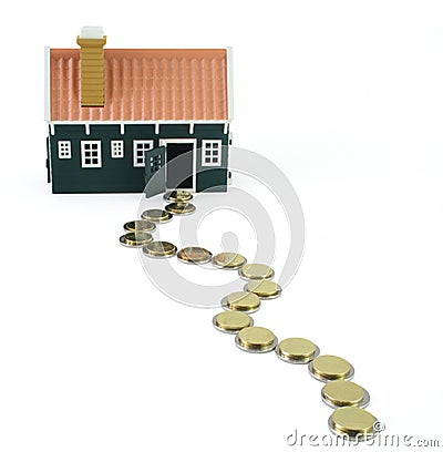 Path to homeownership - isolated Stock Photo