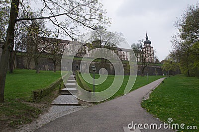 Path to the Marienberg Fortress Stock Photo