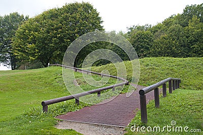 The Path to the Next Tee at a Beautiful Golf Course Stock Photo