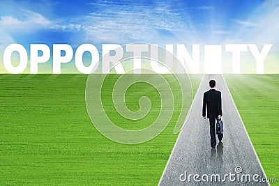 The path to opportunity Stock Photo