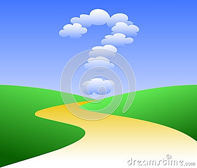 Path to Uncertain Future/eps Vector Illustration