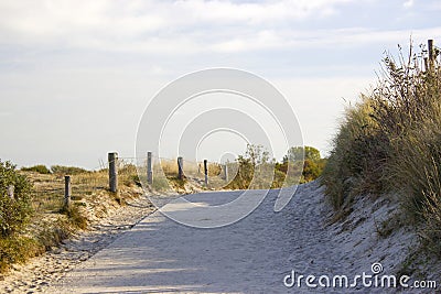 Path trough the dunes in the Netherlands Stock Photo