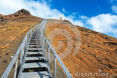 Path up Bartolome Island Stock Photo