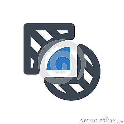 Pathfinder intersect icon Vector Illustration