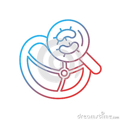 Pathogen testing gradient linear vector icon Vector Illustration