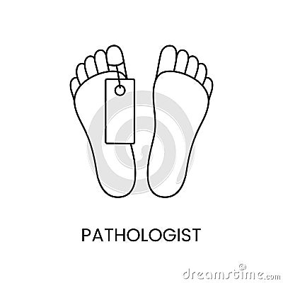 Pathologist line icon in vector, illustration of medical profession. Vector Illustration