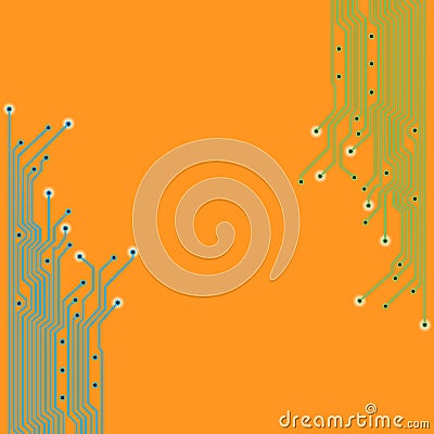 Paths Of The Printed-circuit Board Cartoon Vector | CartoonDealer.com