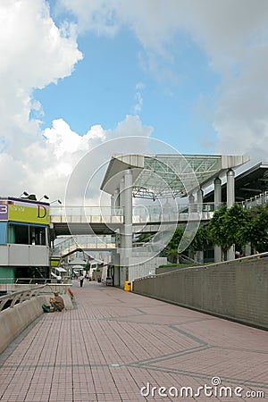 the pathway of Central Harbourfront and Central pier 15 may 2005 Editorial Stock Photo