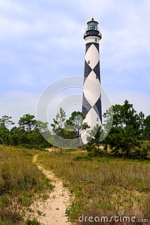 Pathway to Cape Lookout Light Stock Photo