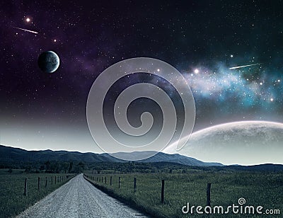 Pathway to universe Stock Photo