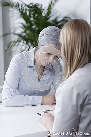 Patient after chemiotherapy Stock Photo